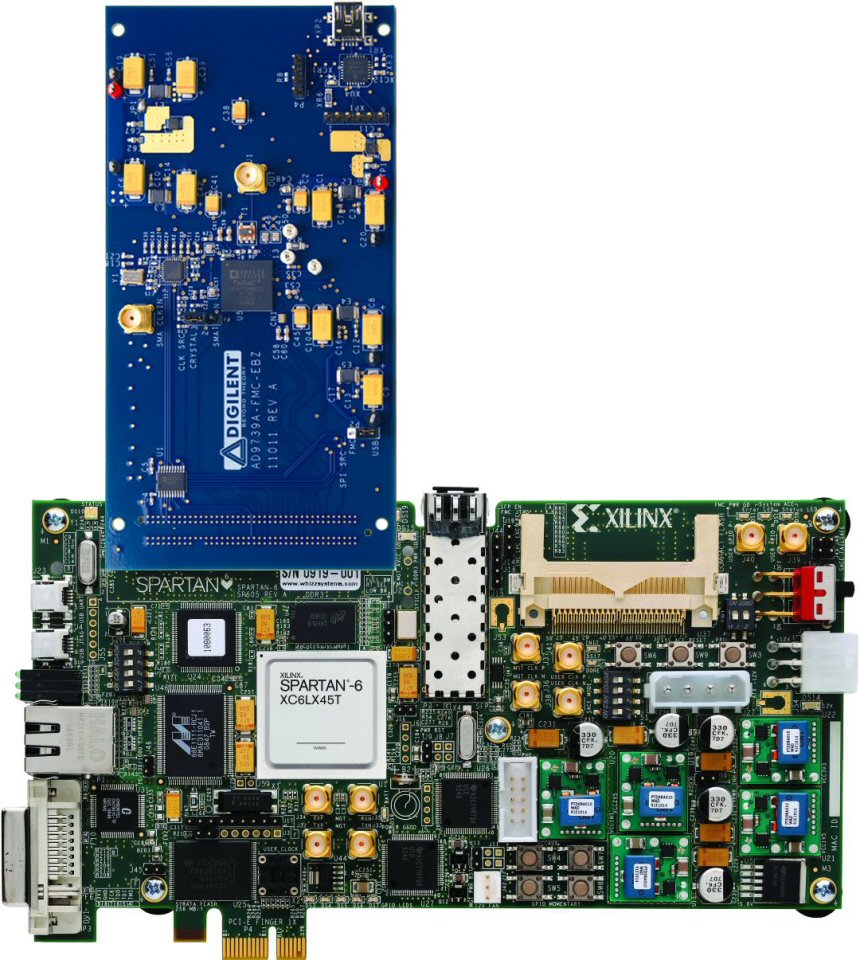 Plateforme d'�valuation Analog Devices AD9739A FMC Card + Xilinx SP605
