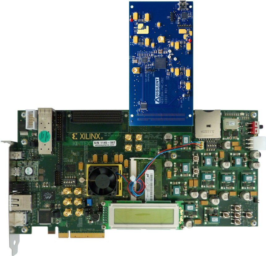 Plateforme d'�valuation Analog Devices AD9739A FMC Card + Xilinx KC705